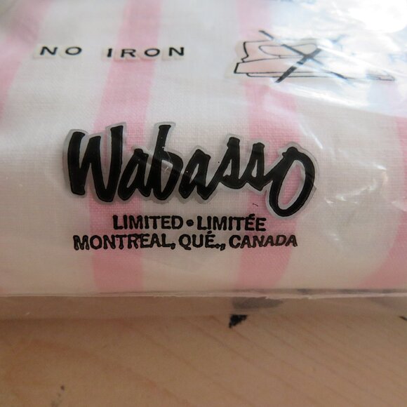 Vintage Wabasso Pink Bed Sheet double made in Canada original packaging - Picture 5 of 5